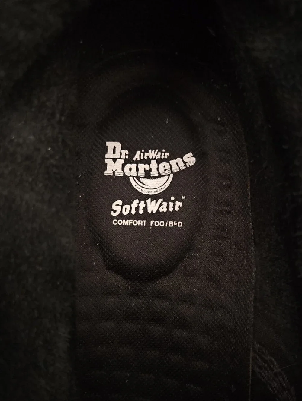 Dr. Martens Black Leather Lace-Up Ankle Boots with Contrast Stitching
